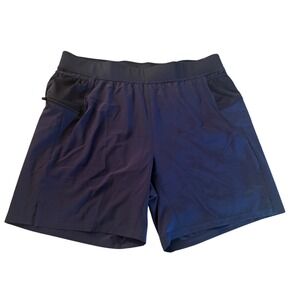Brooks Sherpa Running Shorts Mens Large Navy Blue Lined Athletic Gym Training